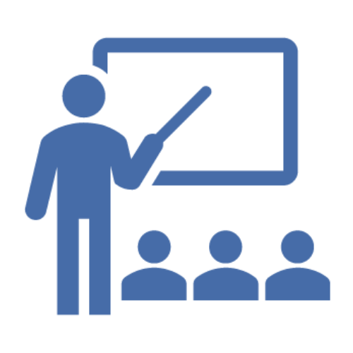 icon person at chalkboard