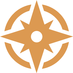 orange icons compass